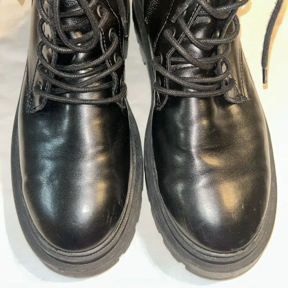Zara Kids Black Ankle Boots(Size 38)